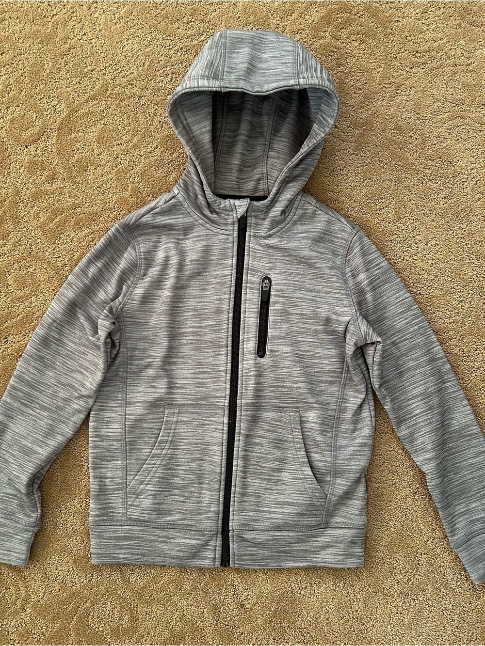 Eddie Bauer Kids Heather Gray Hooded Zip Jacket